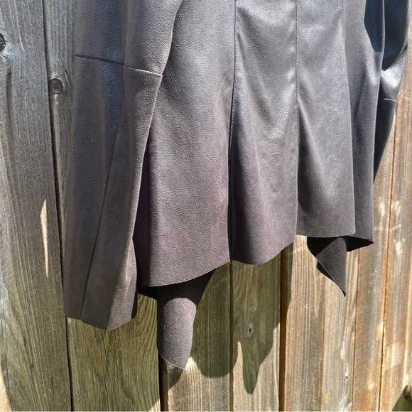 Insight black Crackle Faux Leather Jacket size 4 - Picture 13 of 17